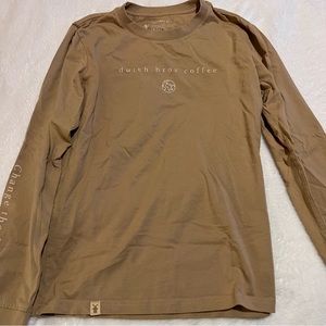 dutch bros tan globe longsleeve